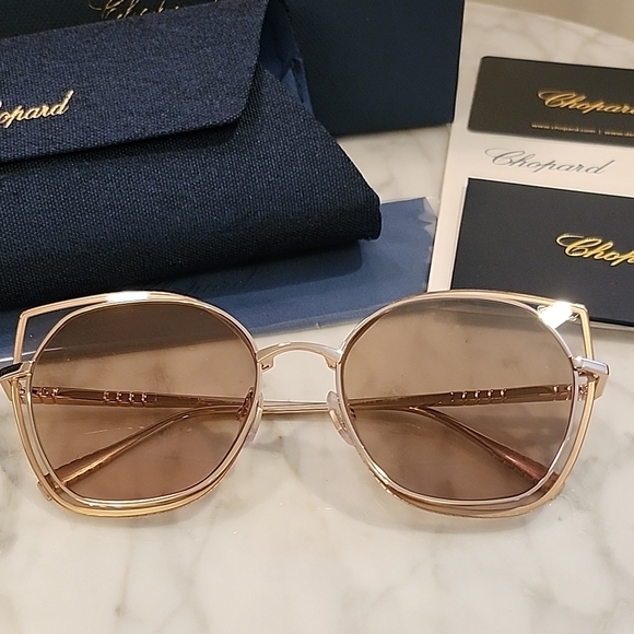 NWT Chopard Sunglasses with Gold and Brown Accents main image 5